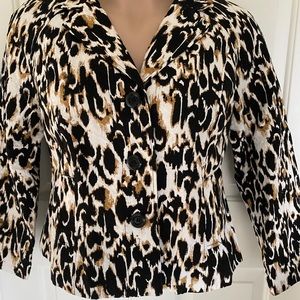 Animal print blazer by Rafaelle. Size 12, like new